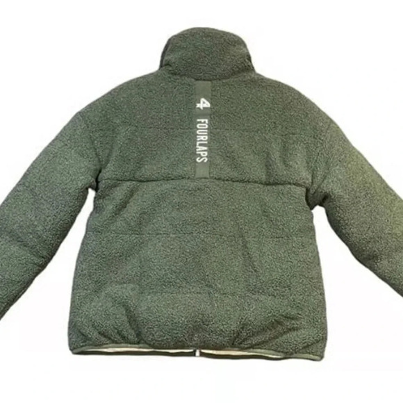 NWT Fourlaps 4 Reversible Polar Quilted Sherpa Down Filled Winter Jacket Size M - Picture 3 of 15